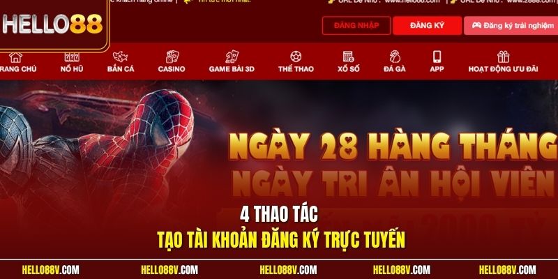 4 thao tác tạo tài khoản đăng ký trực tuyến