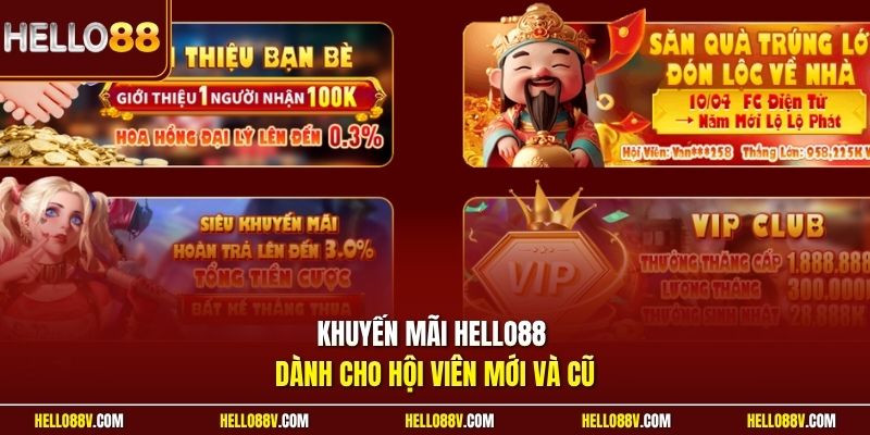 Khuyến mãi Hello88 dành cho hội viên mới và cũ
